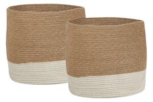Korg Bulanik set om 2 Beige, Natur, Vit - Beige, Natur, Vit