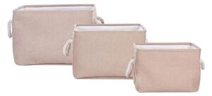 Korg Darqab set om 3 Beige, vit - Beige, vit