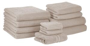 Handduk Areora set om 11 Beige - Beige