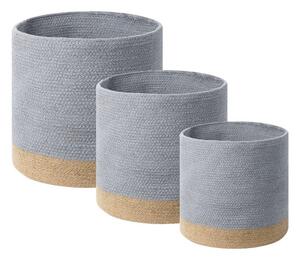 Korg Basima set om 3 Beige, grå - Beige, grå