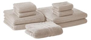 Handduk Areora set om 9 Beige - Beige