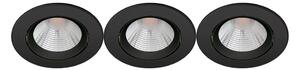 Philips - 3x LED dimbar SPARKLE LED/5,5W/230V 2700K svart plafondset