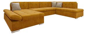 Zumar Soffa med Divan och Schäslong 4-sits - Gul/Beige