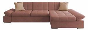 Djerra Soffa med Divan 3-sits - Rosa/Beige