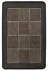 Brick svart - flatvävd matta med gummibaksida