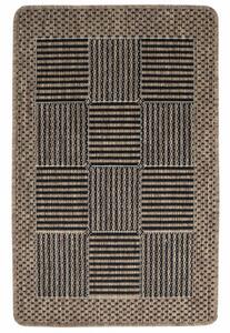 Brick brun - flatvävd matta med gummibaksida