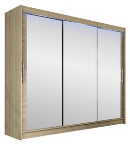 Sia Garderob med Spegel 250x215 cm - Beige