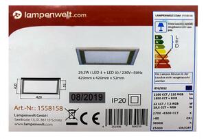 Lampenwelt - LED RGBW Dimbar taklampa LYNN LED/29,5W/230V + FK