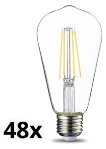 KIT 48x LED glödlampa VINTAGE E27/4,3W/230V 2700K