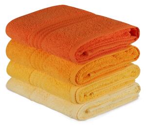 Handduk Hobby 50x90 cm 4-pack - Gul/Orange