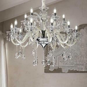 Ideal Lux -Ljuskrona i kristal med kedja COLOSSAL 15xE14/40W/230V diameter 95 cm grädde