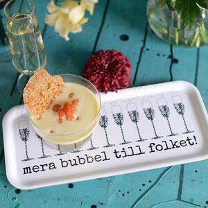 Bricka - Mera bubbel, Vit