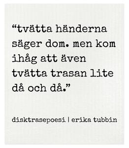 Disktrasa med rolig text - Disktrasepoesi, Tvätta