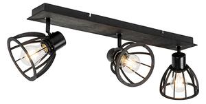 Industriell taklampa svart 3-ljus - Fotu