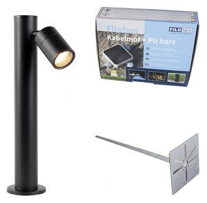 Utomhuslampa svart 45 cm justerbar IP44 - Solo