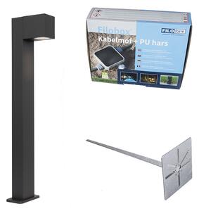 Industriell utomhus golvlampa mörkgrå 65 cm IP44 - Baleno