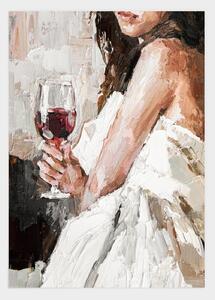 Wine in bed poster - 30x40
