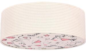 Takbelysning för barn KIDDY 2xE27/40W/230V beige/rosa