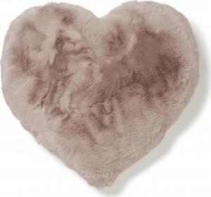 Fluffy hjärtformad prydnadskudde Rosa - 45 x 45 cm