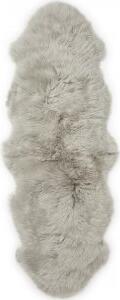 Gently dubbelt fårskinn Silverbeige - 60 x 180 cm