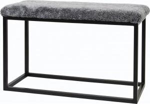 Palle sittbänk Ljusgrå/svart - 80 x 35 x 50 cm - Sittbänkar, Stolar
