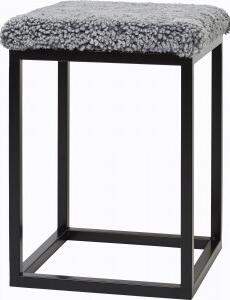 Palle sittpall Ljusgrå/svart - 35 x 35 x 50 cm - Pallar, Stolar