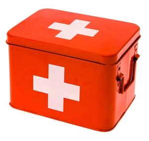 Första hjälpen-låda, röd, Medium