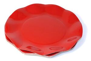 Engångsartiklar till fest, röd, Små desserttallrikar (10-pack)