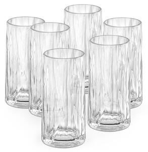 Okrossbart glas i plast, 30 cl - Koziol, 6-pack