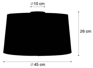 Modern taklampa vit med svart skugga 45 cm - Combi