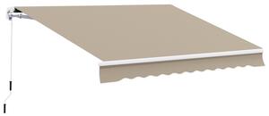 Terrassmarkis med vev 3.95x3 m beige