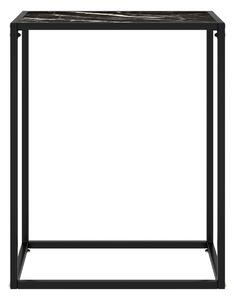 Konsolbord svart 60x35x75 cm härdat glas - Svart