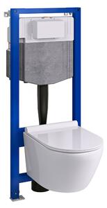 Badrumspaket Toalett Fjord Vit Blank med WC-fixtur