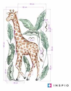 Textilklistermärken – giraff från en SAFARI