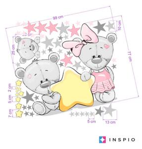 Klistermärken – nallebjörn med barnets namn
