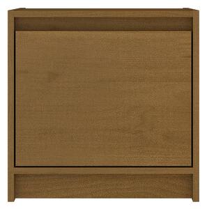 Sängbord 2 st honungsbrun 40x30,5x40 cm massiv furu - Brun