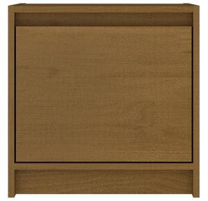 Sängbord honungsbrun 40x30,5x40 cm massiv furu - Brun