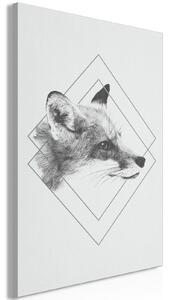 Canvas Tavla - Clever Fox Vertical - 40x60