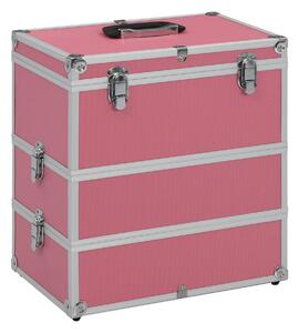 Sminklåda 37x24x40 cm rosa aluminium - Rosa