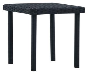 Trädgårdsbord svart 40x40x40 cm konstrotting - Svart