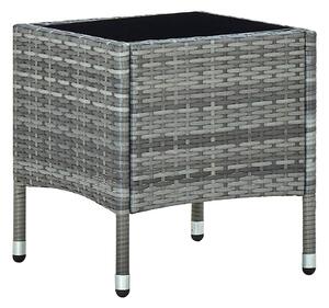 Trädgårdsbord grå 40x40x45 cm konstrotting - Grå