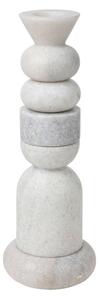 Tom Dixon - Stone Stacking Candleholder - Ljusstake - Polished White - L13 x W13 x H36 cm