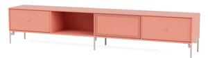 Montana - OCTAVE VII TV bench - Legs: 137 Mushroom - Hyllor - 151 Rhubarb - W183,6 x H36,6 x D30 cm