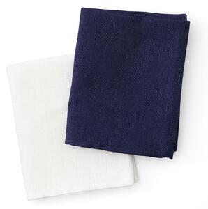 Audo Copenhagen - Papilio Tea Towel 40X64 Cm 2-Pack - Indigo - Kökshanddukar - Mentze Ottenstein + Rosholm - Vit,Blå