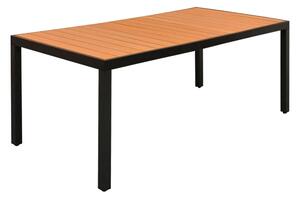 Trädgårdsbord brun 185x90x74 cm aluminium och WPC - Brun