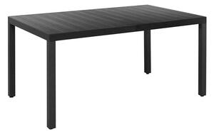Trädgårdsbord svart 150x90x74 cm aluminium och WPC - Svart