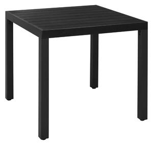 Trädgårdsbord svart 80x80x74 cm aluminium och WPC - Svart