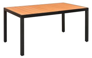 Trädgårdsbord brun 150x90x74 cm aluminium och WPC - Brun