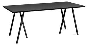 HAY - Loop Stand Table - Black - 180 x 87,5 cm - Matbord - Leif Jørgensen - Svart - Metall/Trä