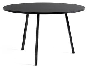 HAY - Loop Stand Round Table - Black - Ø120 cm - Matbord - Leif Jørgensen - Svart - Metall/Trä